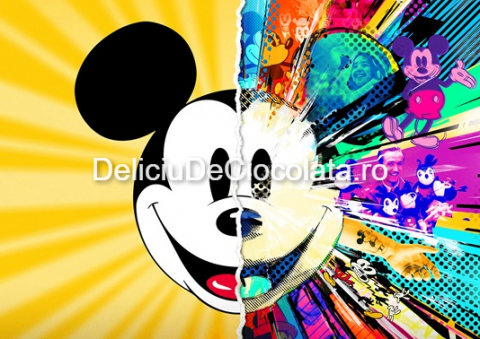 Decoratiuni Comestibile, Decor Tort - Vafa imprimata Mickey Mouse Model 4, A4