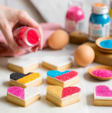 Decoratiuni Comestibile, Decor Tort - Zahar Glitterat Auriu, 100 gr