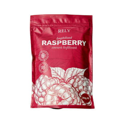 Flori, Fructe deshidratate, Liofilizate - Zmeura Liofilizata Intreaga, Rely, 20g