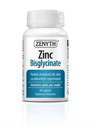 Suplimente alimentare - Zinc Bisglicinat ( toleranță digestivă crescută, fără disconfort gastric) * 60cps