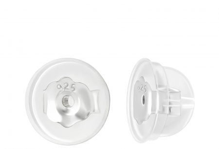 Cercei rotunzi - Fluture De Argint Cu Silicon