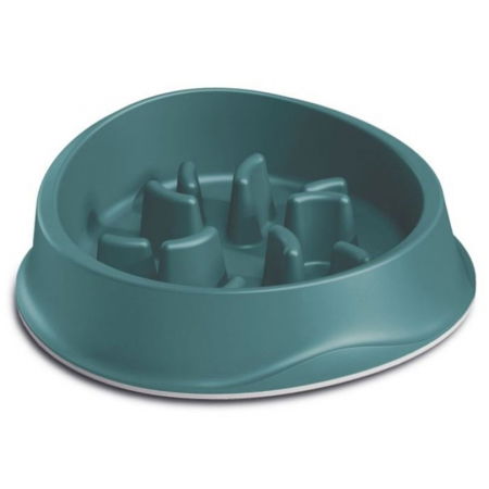 Castroane & boluri - Castron hranire lenta pentru prevenirea indigestiei la caini Bleu, 1L