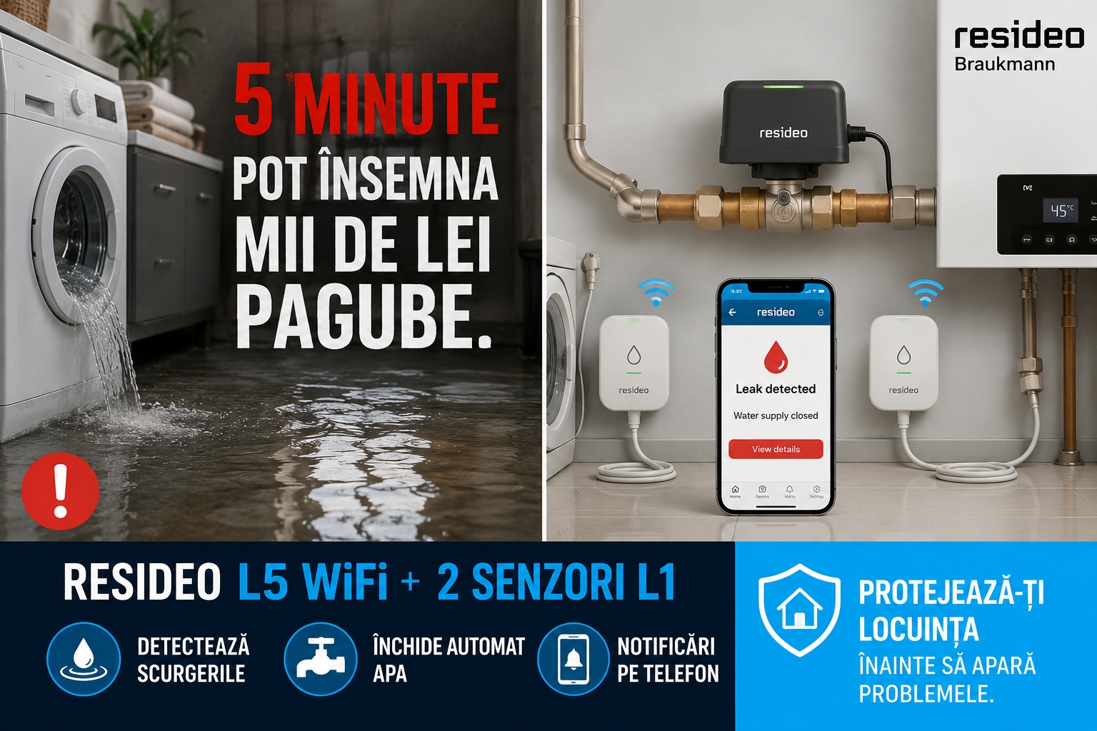 De ce merită să montezi un sistem inteligent de protecție împotriva inundațiilor în locuința ta?