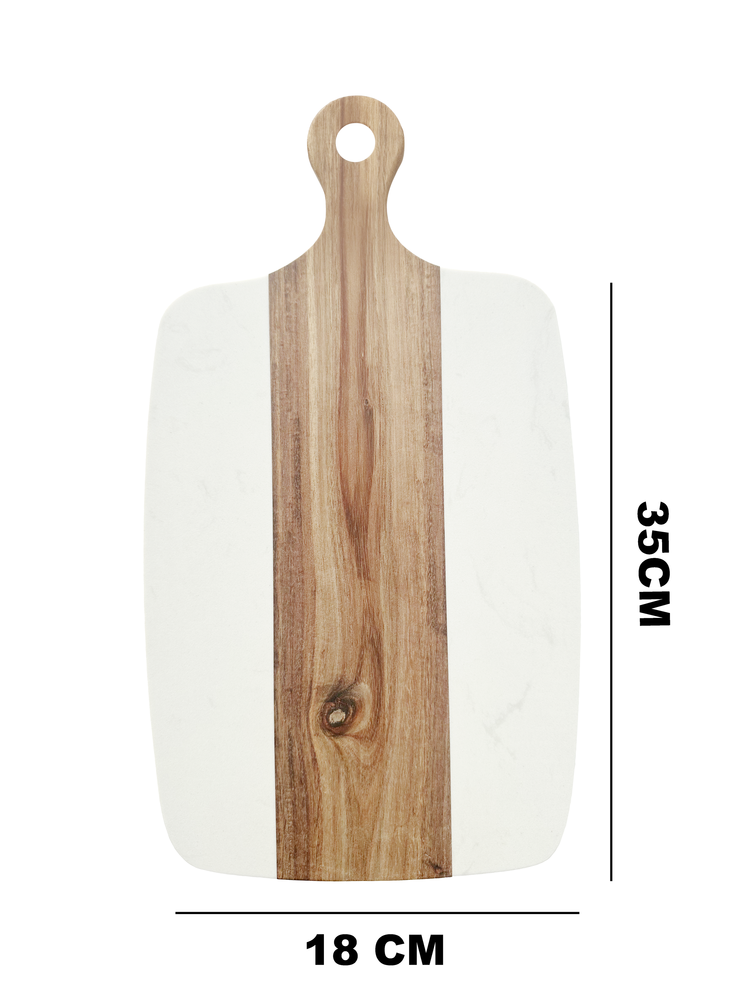 Obiecte Sanitare - Tocator de bucatarie SanDonna 903 Alb, dreptunghiular, 35 x 18 cm, cod 6427365018688