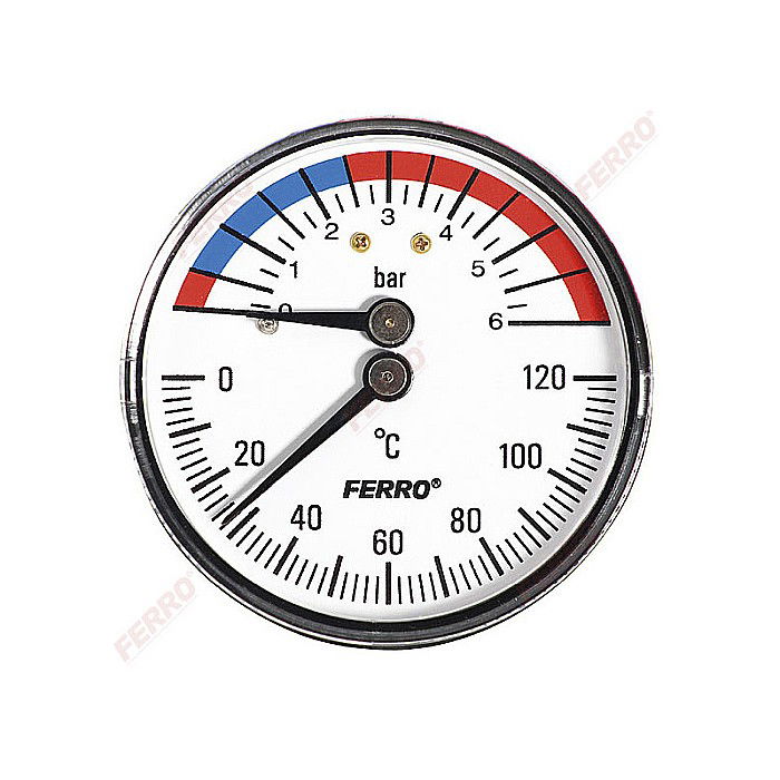 TERMOMANOMETRU AXIAL 1/2 6BAR 120C TM63A [1]