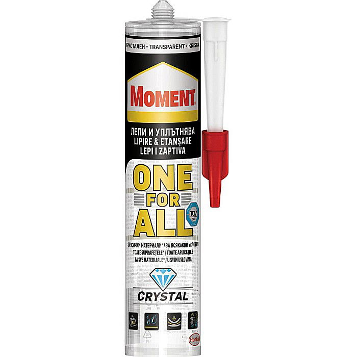 SILICON MOMENT ONE FOR ALL 290GR TRANSPARENT ADEZIV MONTAJ HRO175/1957043 [1]