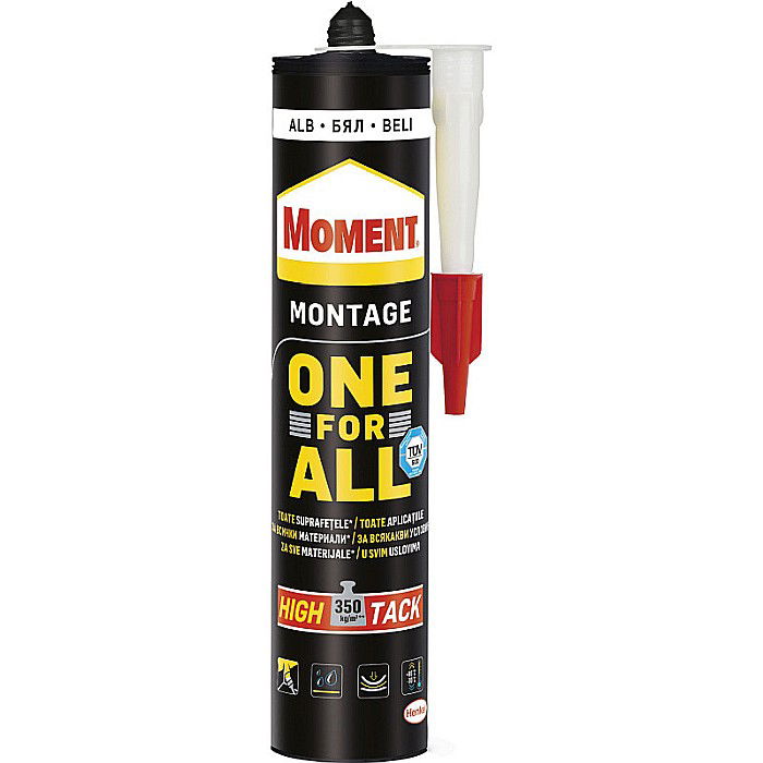 SILICON MOMENT ONE FOR ALL 440GR ALB ADEZIV MONTAJ SI ETANSANT HRO176 1945805 [1]