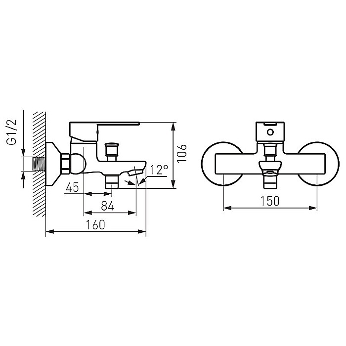 BATERIE CADA DUS FERRO BSV1 PERETE SAVIO CROM FARA ACCESORII [2]