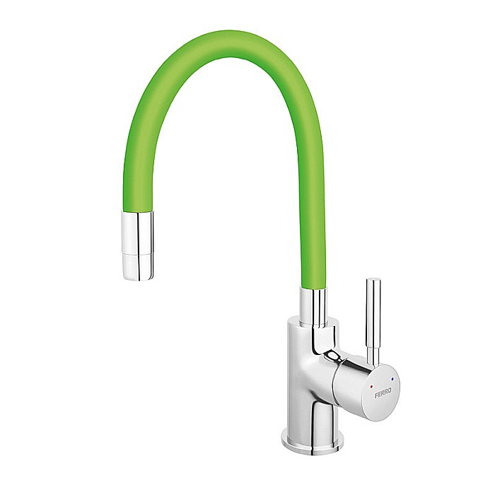 BATERIE BUCATARIE FERRO BZA4G STATIVA CU PIPA FLEXIBILA ZUMBA VERDE [1]