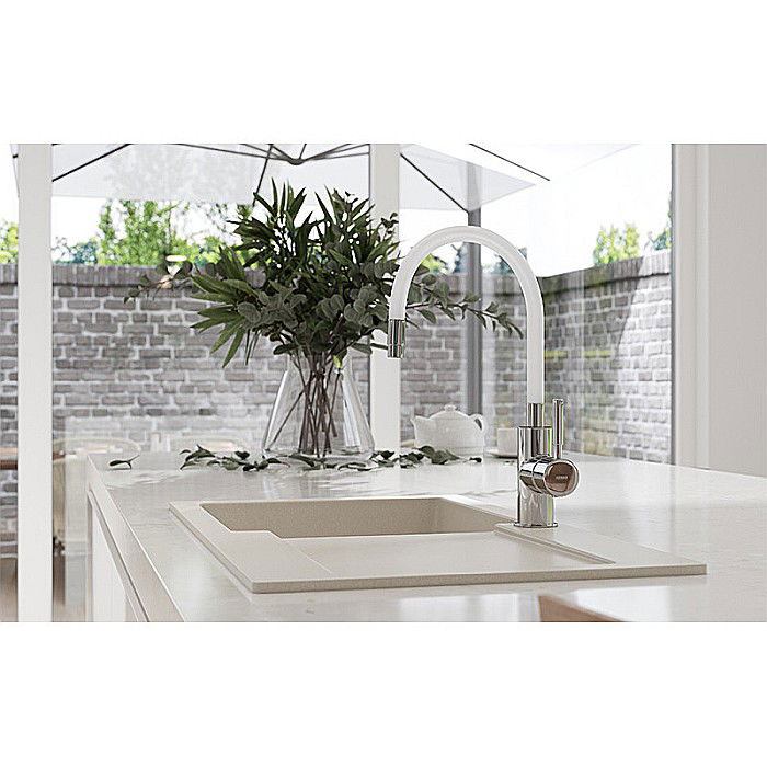 BATERIE BUCATARIE FERRO BZA4W STATIVA CU PIPA FLEXIBILA ZUMBA ALBA [5]