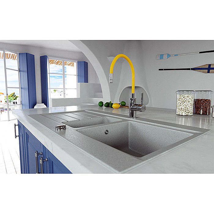 BATERIE BUCATARIE FERRO BZA4C STATIVA CU PIPA FLEXIBILA ZUMBA GALBENA [3]