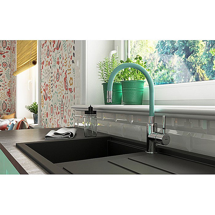 BATERIE BUCATARIE FERRO BZA4M STATIVA CU PIPA FLEXIBILA ZUMBA MENTA [3]