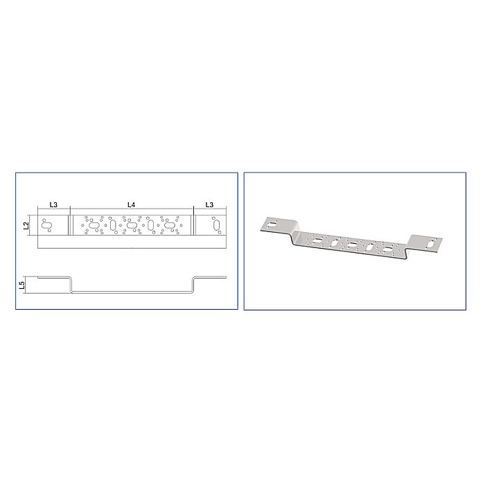 PLACA FIXARE IN ZID 2 POSTURI OTEL ZINCAT PEX PPSU PEXKIT PEX030101000000 [2]