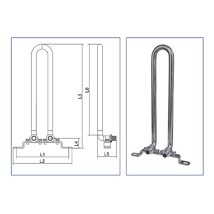 CORP U CONECTARE LA RADIATOR CUPRU NICHELAT CU SUPORT 16-300 PEX PPSU PEXKIT [2]