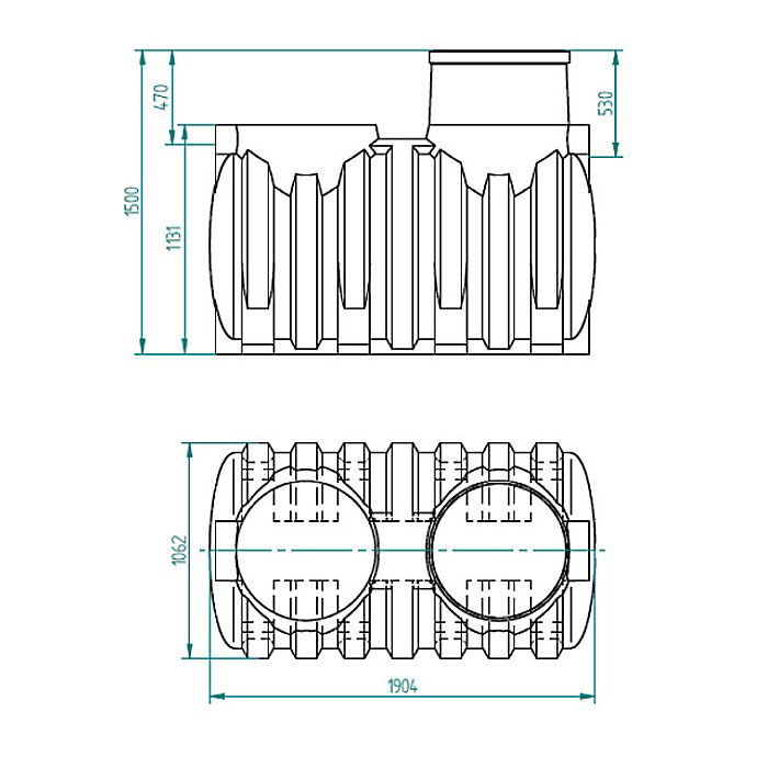 Separator grasimi subteran ng4 4l/s 1400l necarosabil orizontal 48910000401 Aquaclean Valrom [2]