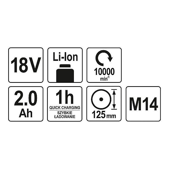 POLIZOR UNGHIULAR 125M 18V YT-82826 [4]