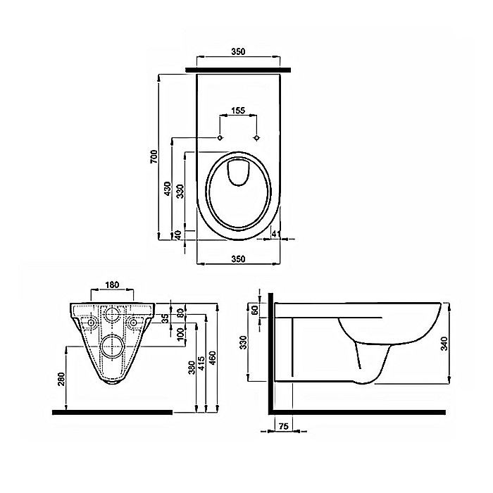 VAS WC SUSPENDAT KOLO NOVA PRO M33500000 PENTRU PERSOANE CU DIZABILITATI [3]