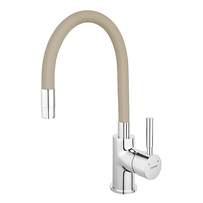 BATERIE BUCATARIE FERRO BZA4P STATIVA CU PIPA FLEXIBILA ZUMBA BEJ [1]