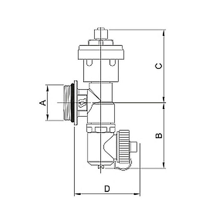 CAP TERMINAL AERISITOR AUTOMAT+ROBINET GOLIRE PENTRU DISTRIBUITOARE 254-06 TESA [2]