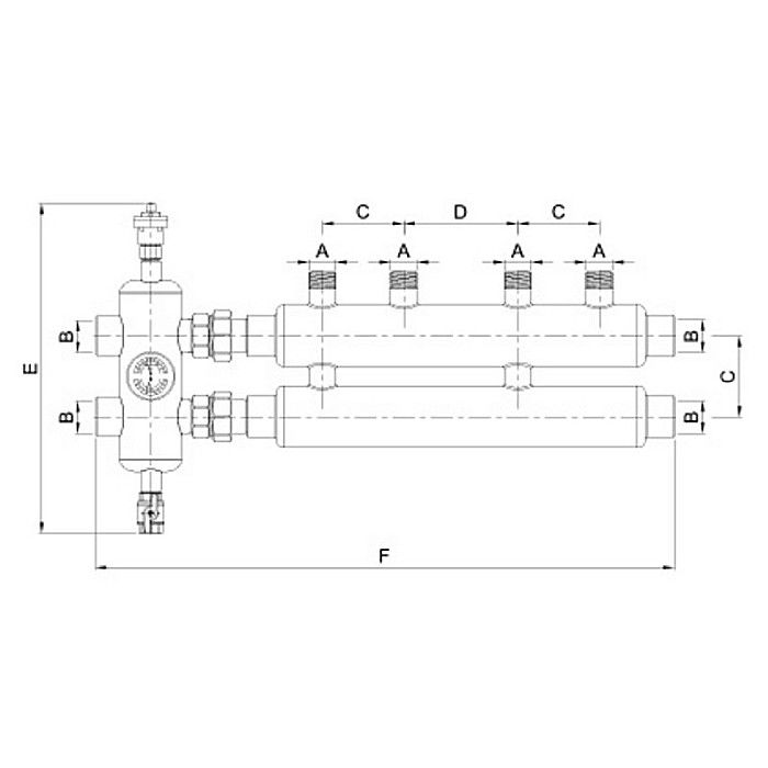 DISTRIBUITOR COLECTOR INOX + BUTELIE 11/4-1 TESA ITALY 2+1 [2]