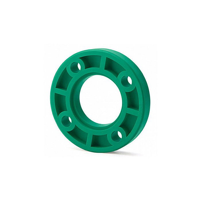 FLANSA CU 4 GAURI DIN PPR VERDE CU INSERTIE METALICA D.75MM [1]