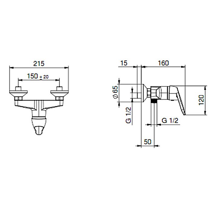 BATERIE MONOCOMANDA CABINA DUS TIEMME D04 DELTA CROM FARA ACCESORII [2]