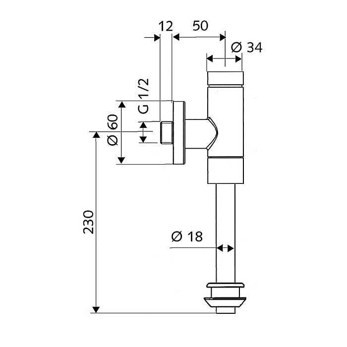 ROBINET PISOAR BASIC 1/2 INT 48024760 SCHELL [2]