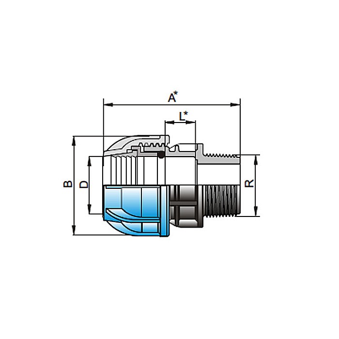 RACORD PE F 40-1 FE WATERKIT [2]