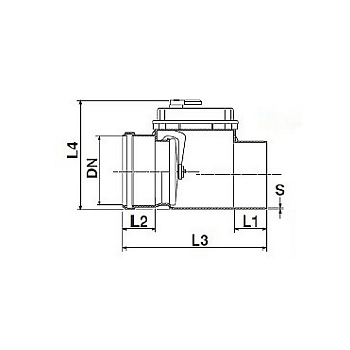 CLAPETA ANTIRETUR PVC 125 CU INCHIZATOR KOMPACTKIT VALROM [2]