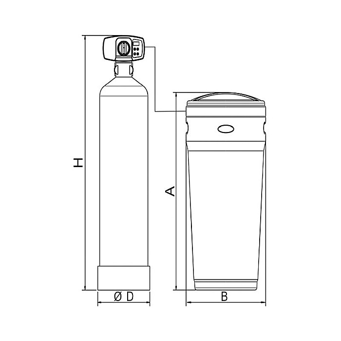 Statie dedurizare apa Soft 18 Simplex Q=1,5 mc/h cu by-bass AQUA09111018015 Aquapur Valhoh Valrom [6]