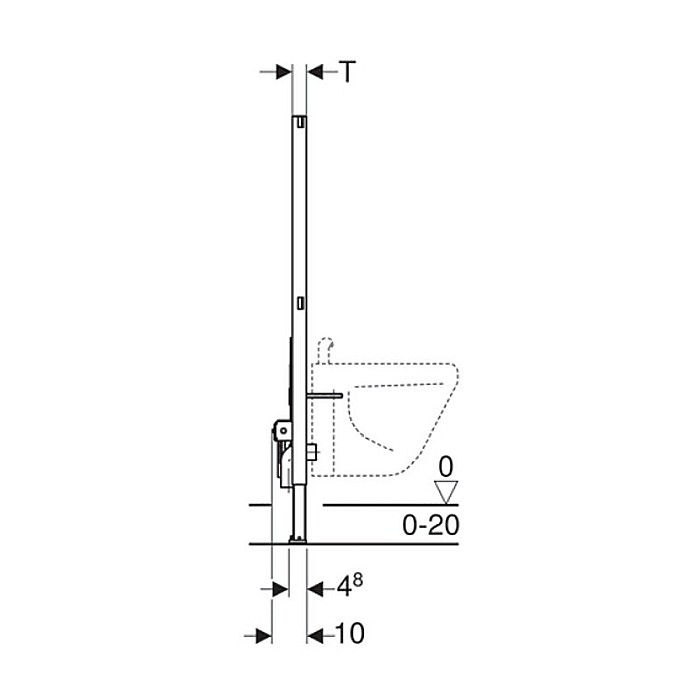 RAMA CADRU INGROPAT DUOFIX BIDEU 11152000 GEBERIT [3]