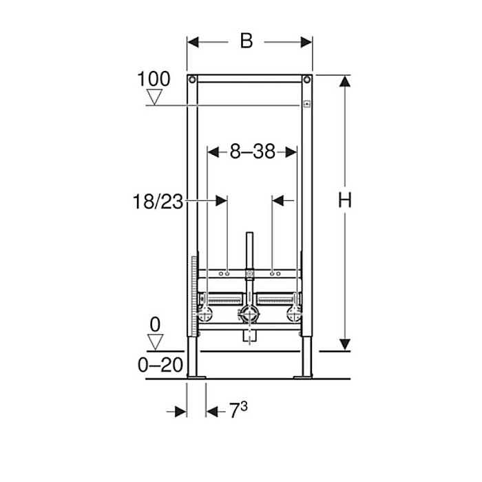 RAMA CADRU INGROPAT DUOFIX BIDEU 11152000 GEBERIT [2]