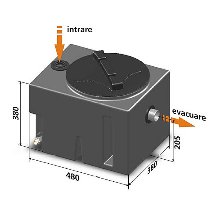 Separator grasimi bucatarie sub chiuveta ng0.3 suprateran 48l 48820000030 Aquaclean Valrom [2]