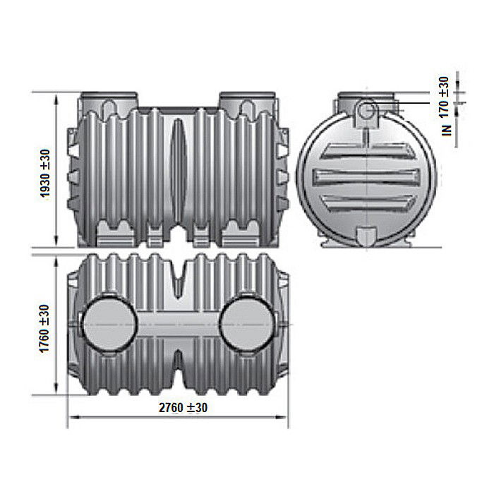 Separator grasimi subteran ng15 15l/s 4700l necarosabil orizontal 48910001500 Aquaclean Valrom [2]