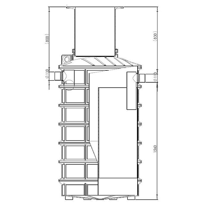 Separator grasimi subteran ng4 4l/s 1170l carosabil vertical 48920000400 Aquaclean Valrom [2]