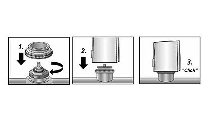 ACTUATOR CAP TERMOELECTRIC ON/OFF 1W 220V PENTRU DISTRIBUITOR INCALZIRE IN PARDOSEALA PEXKIT VALROM [4]