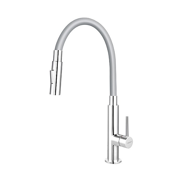 ZUMBA SLIM 2F BATERIE FERRO GRI-ARGINTIU STATIVA BUCATARIE CU PIPA FLEXIBILA BZA43S [1]