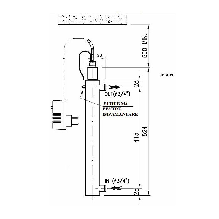 Sterilizator UV statie dezinfectie 405 AL 1X30W Q=1.14MC/H 87141000405 Aquapur Valhoh Valrom [2]