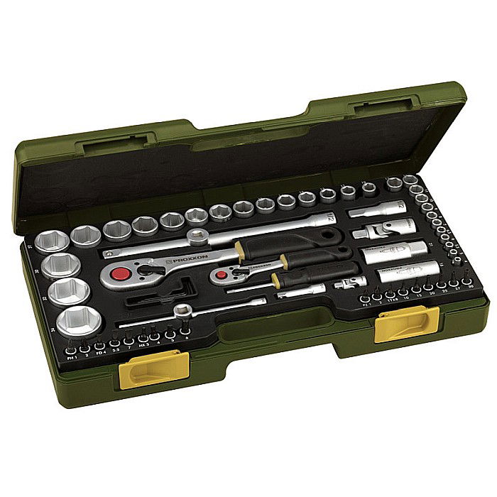 TRUSA COMPLETA CU CHEI TUBULARE DE 1/4 SI 1/2 65 PIESE 23286 PROXXON [2]