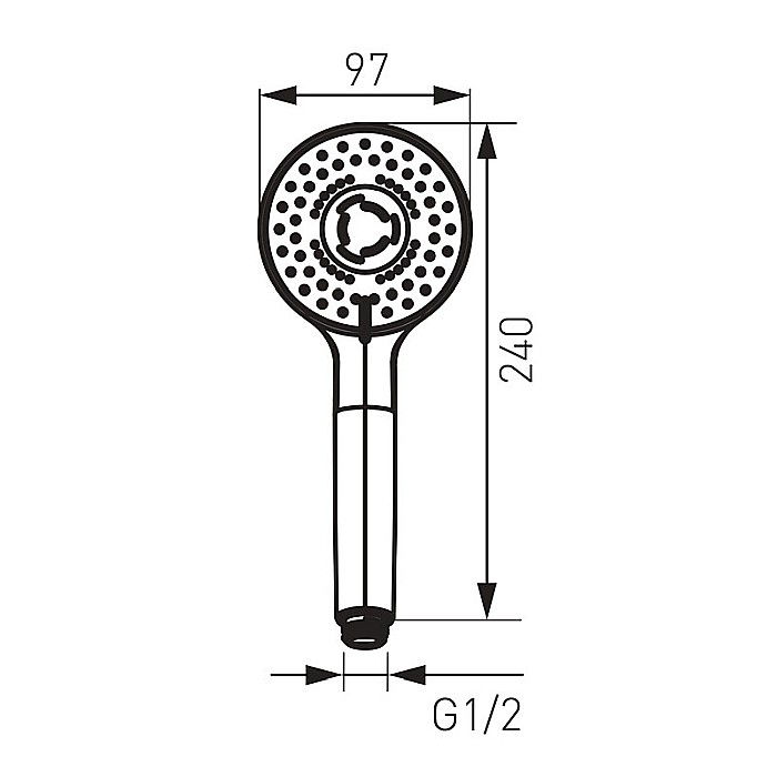 PARA DUS FERRO S340 MOBILA CU 3 FUNCTII CORTINA CROM [2]