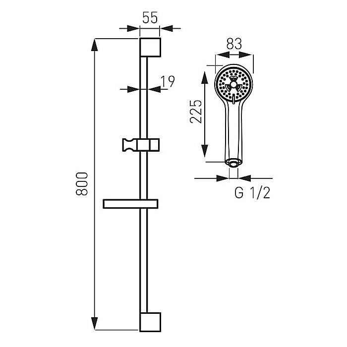 SET DUS FERRO N300A CULISANT CU 3 FUNCTII SOLENO CROM [2]