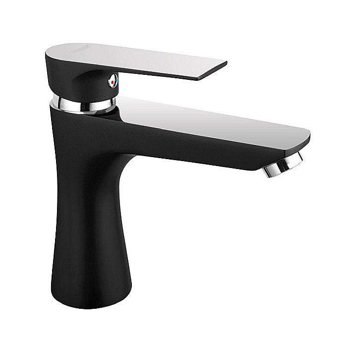 BATERIE LAVOAR FERRO BAQ2BLC STATIVA CU VENTIL ALGEO SQUARE NEAGRA CROM [1]