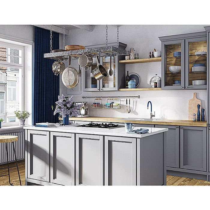 BATERIE BUCATARIE FERRO BZA4L STATIVA CU PIPA FLEXIBILA ZUMBA ALBASTRA [4]