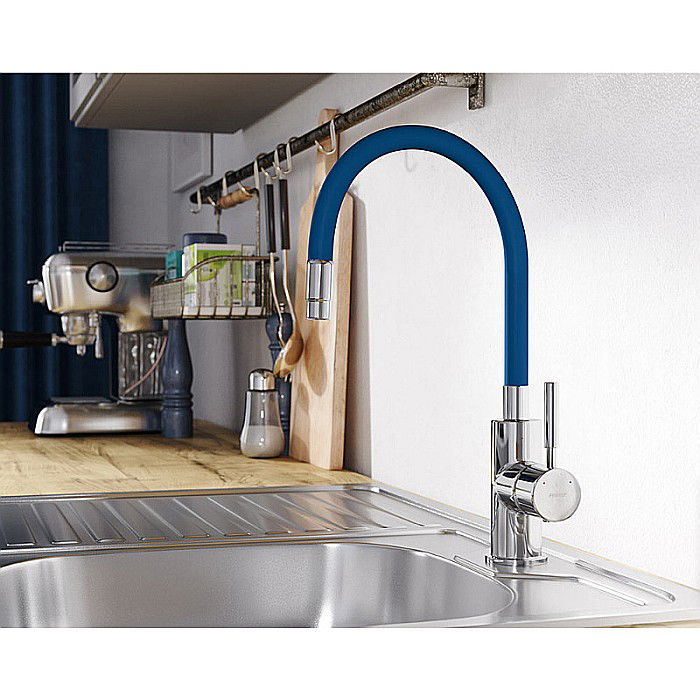 BATERIE BUCATARIE FERRO BZA4L STATIVA CU PIPA FLEXIBILA ZUMBA ALBASTRA [5]