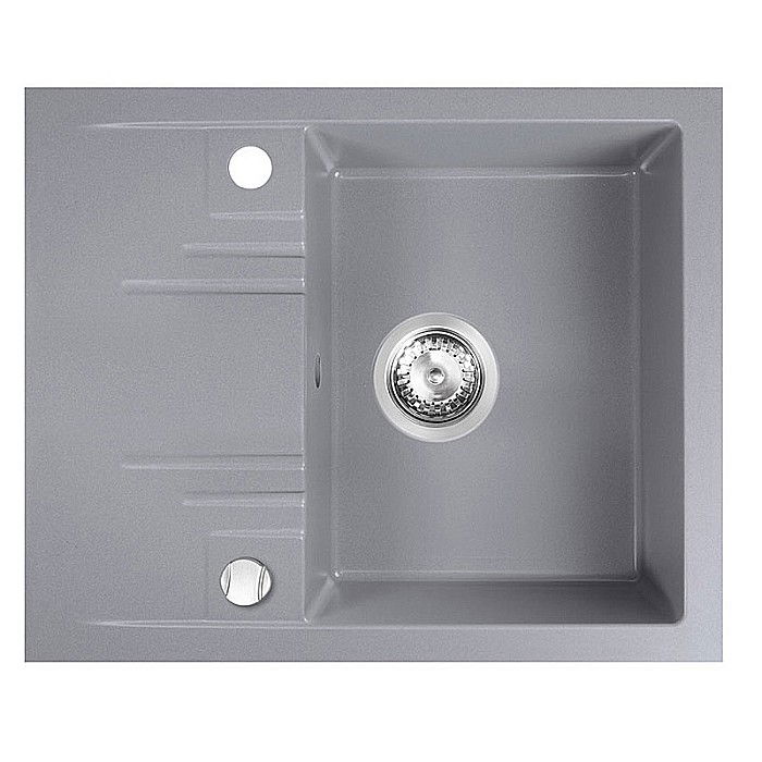 CHIUVETA GRANIT FERRO DRGM48/58GA CU O CUVA SI PICURATOR 58X48CM NISIP MEZZO GRI [1]