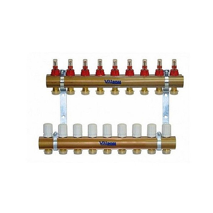 DISTRIBUITOR+COLECTOR 1-3/4 6 CAI CU DEBITMETRE EUROCON PEXKIT VALROM 66420601600 [1]