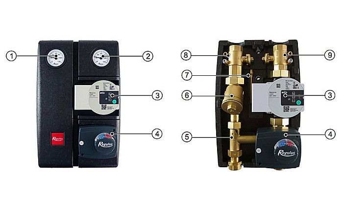 GRUP DE POMPARE REGULUS CU VANA 3 CAI MIXARE CU SERVOMOTOR CU POMPA WILO PARA 25-8 CSE 2 MIX F 17937 [3]