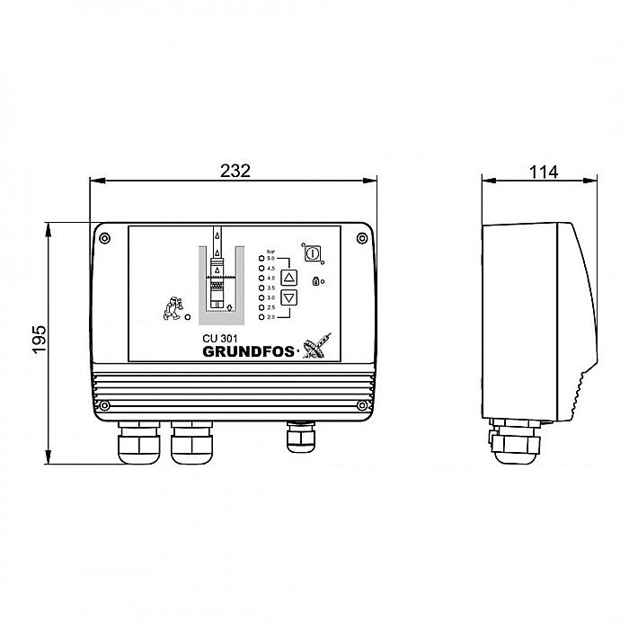Automatizare presiune constanta unitate control CU 301 pentru pompa Grundfos SQE 96436753 [2]