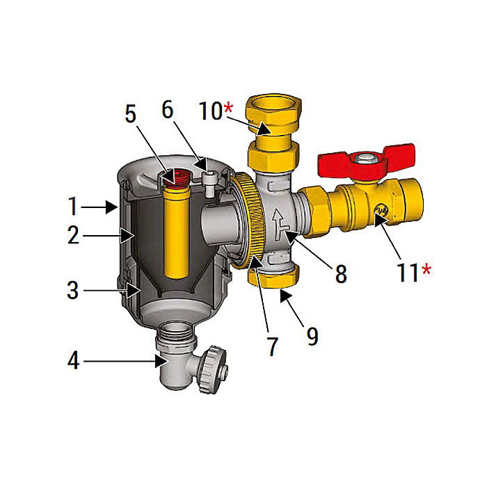 FILTRU ANTIMAGNETITA 1 CU CHEIE GIACOMINI R146CKX115 [3]