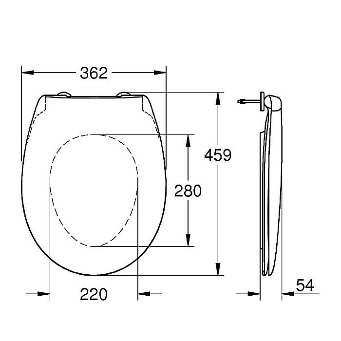 CAPAC WC GROHE 39493000 BAU CERAMIC SOFT CLOSE ALB [4]